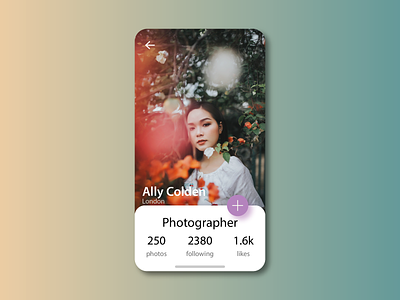 Daily UI Profile app colors design illustration interface mobile vector