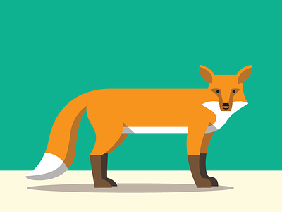 Fox #2 abc animals color flat fox illustration simple