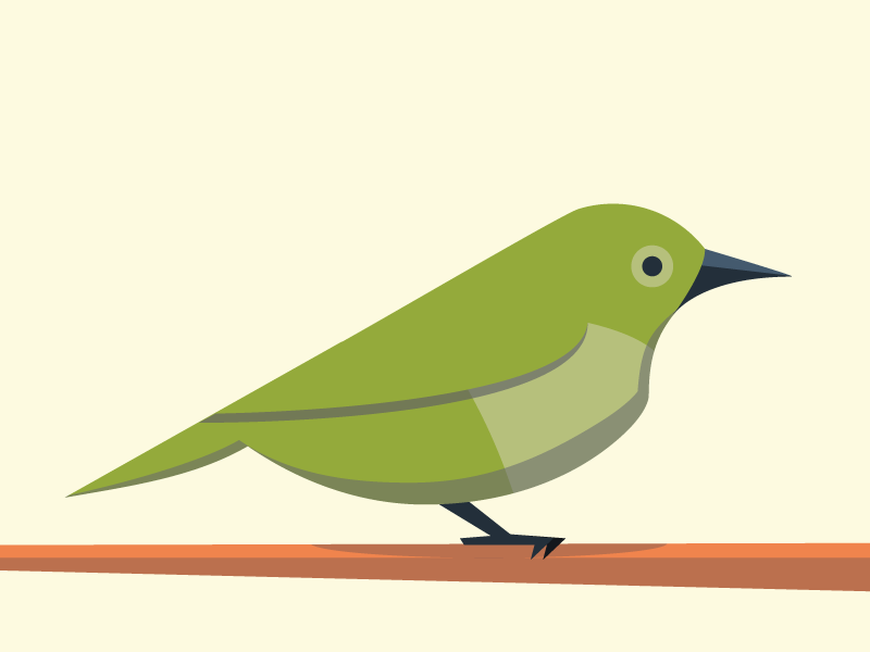 Uguisu illustration uguisu animals abc flat color simple