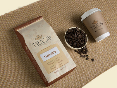 TRAZO - Coffee and Cookies Brand - Packaging Design label design package design packaging pattern art pattern design product packaging