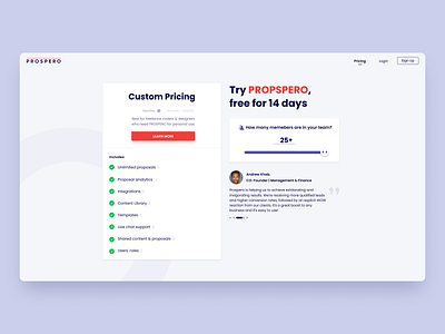 SAAS Pricing Page Web Design price pricing purple saas startup web design website