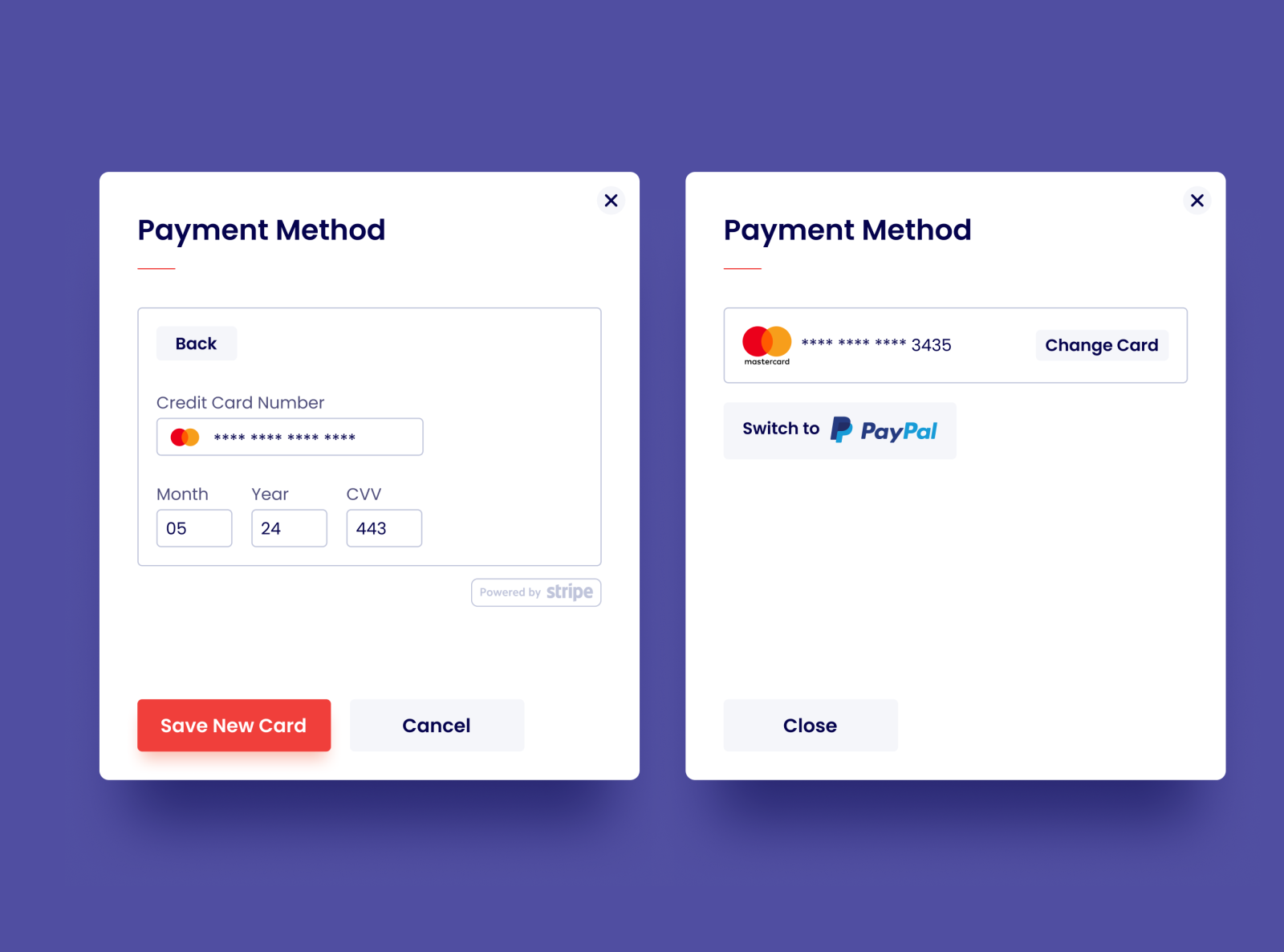 Payment Method UI design by Avi Whol on Dribbble