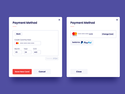 Payment Method UI design