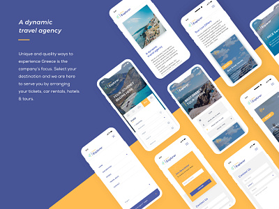 Mobile approach - various screens atomic design booking community design greece interface design responsive design travel agency ui ux vacation website