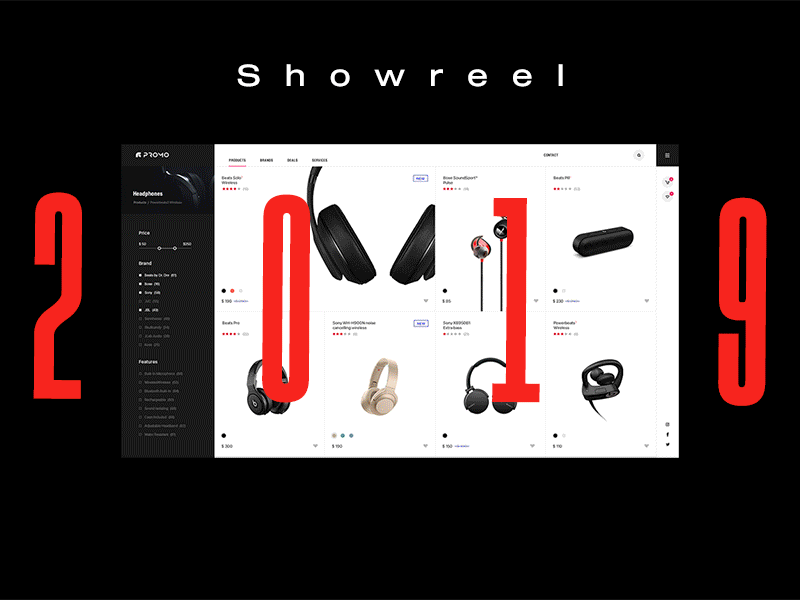 Showreel 2019 interaction showreel 2019 ui design ux design web
