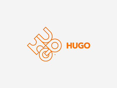 Hugo Logo brand branding identity logo mark minimal reductive