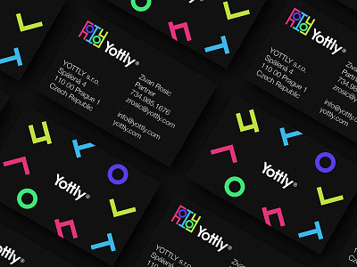 Yottly Business Cards brand branding business card identity logo