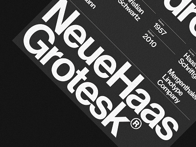 The Teardrop — Neue Haas Grotesk minimal modernist poster type typeface