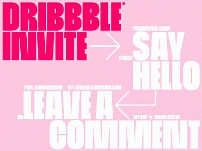 Dribbble Invite invite invites layout type typographic typography
