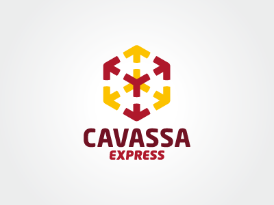 Cavassa Express Logo arrow arrows box logistics