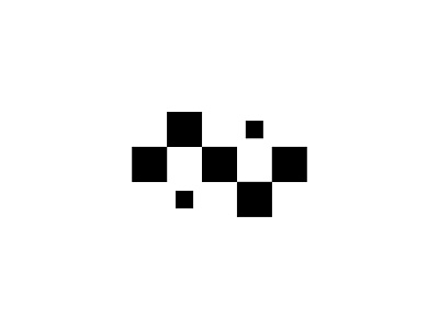 Infinite Pixel black and white branding design identity infinite infinity logo minimal minimalist pixel square