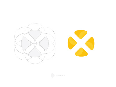 GOLDEN X adobe brand branding concept construction illustrator logo mark minimal simple vector