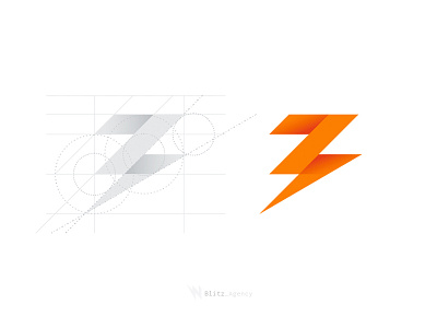 BLITZ adobe brand branding concept construction illustrator logo mark minimal simple vector