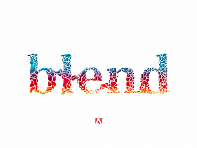 Blend adobe blend colorful design gradient graphic design illustrator letter photoshop surreal typography