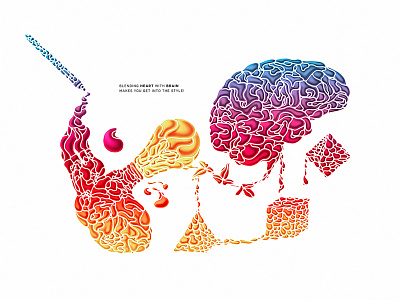 Heart & Brain adobe blend colors design gradient graphic design idea illustration illustrator photoshop surreal