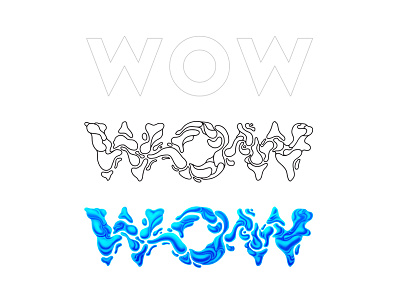 WOW Lettering adobe colorful design gradient graphic design illustrator letter lettering photoshop surreal typography wow