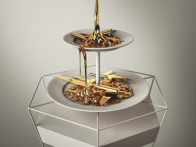 Cold Steel's 3d adobe autodesk design digital art gold illustration knifes photoshop render steel weapon