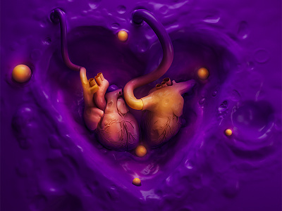 Valentine's Day 3d abstract adobe autodesk colors design digital art heart hearts illustration render zbrush