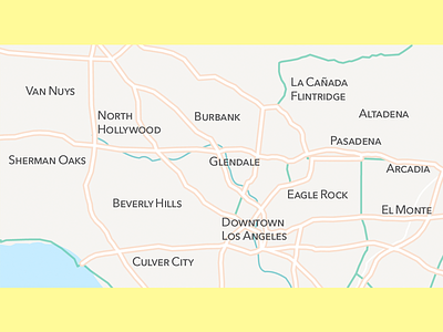 Los Angeles Map Illustration