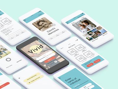 Vivid Mobile Application branding design minimal mobile ui ux