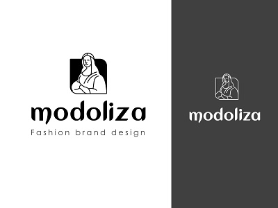 modoliza affinity art black brand design design fashion icon illustration logo logodesign monalisa monaliza vector