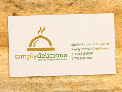 Simply Delicious Business Card business card catering delicious graphic design logo typography