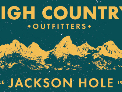 High Country Outfitters color design logo mountains vintage