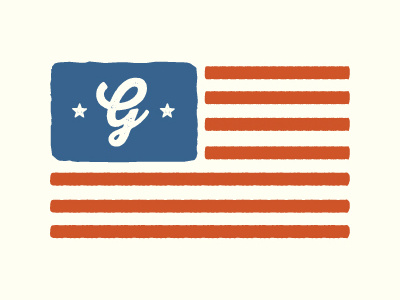 WIP Good Ol' Girls Logo america logo stars stripes typography
