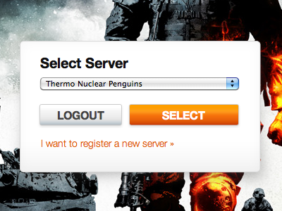 Battlefield Bad Company 2 Server Manager - Server Selection bfbc2sm dialog web app