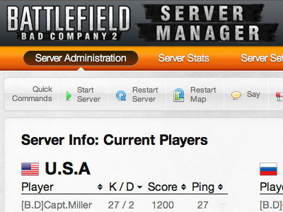 Battlfield Bad Company 2 Server Manager - Server Overview bfbc2sm web apps