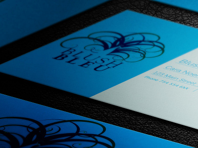 Blush Bleu Business Card Concept identity design logo design print design