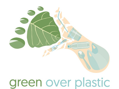 Carbon footprint Plastic Free Icon