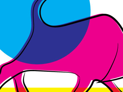 CMYK Bull bull cmyk geometric modern