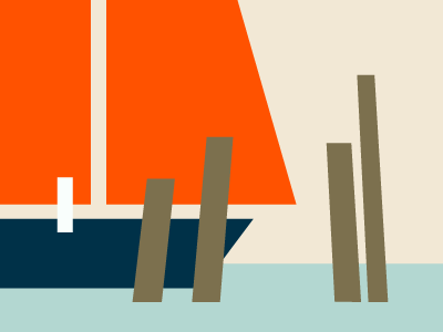 Jere Sailboat abstract geometric jere modern