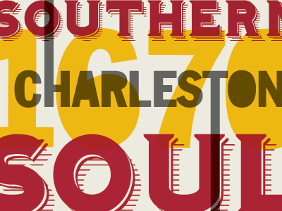 Charleston, SC Overlay Typography charleston overprint sc shapes simple typography vintage