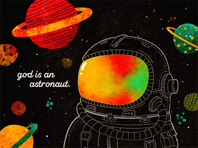 God is an astronaut astronaut color colourful cool dark galaxy gif illustration star universe