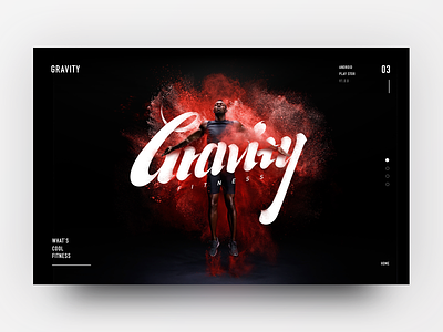Gravity clean cloud cool design fitness font gravity nothing red web
