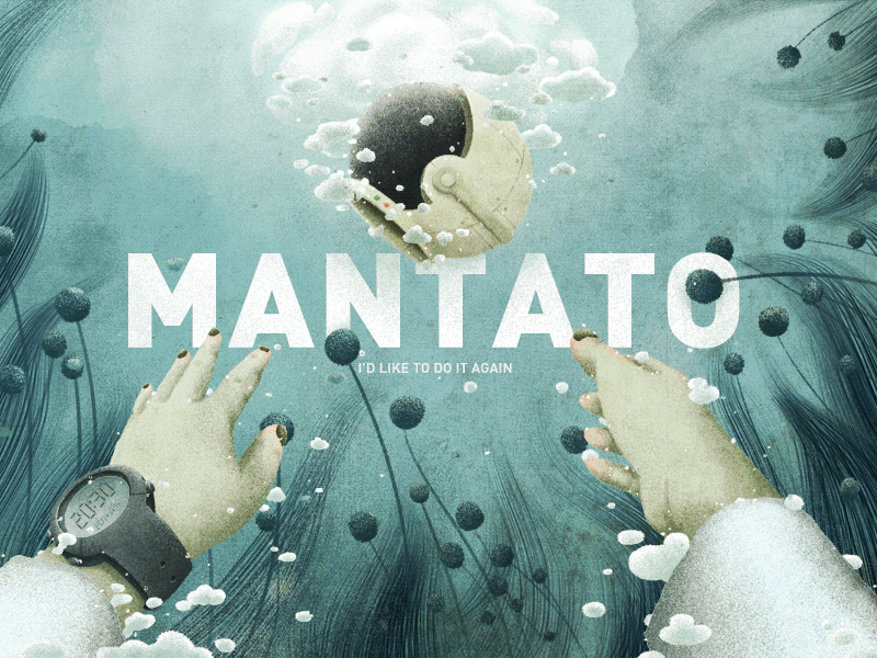 Mantato2 abyss astronaut blue bubble color cool gif hand illustration water