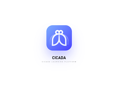 Cicada app app logo blue cicada color cool design icon logo ui