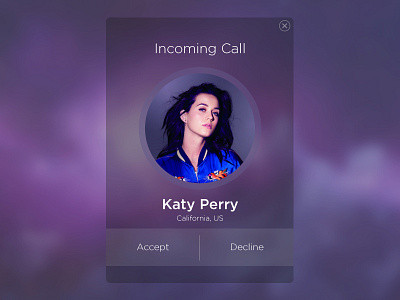 :: Incoming Call :: incoming call katy perry ui