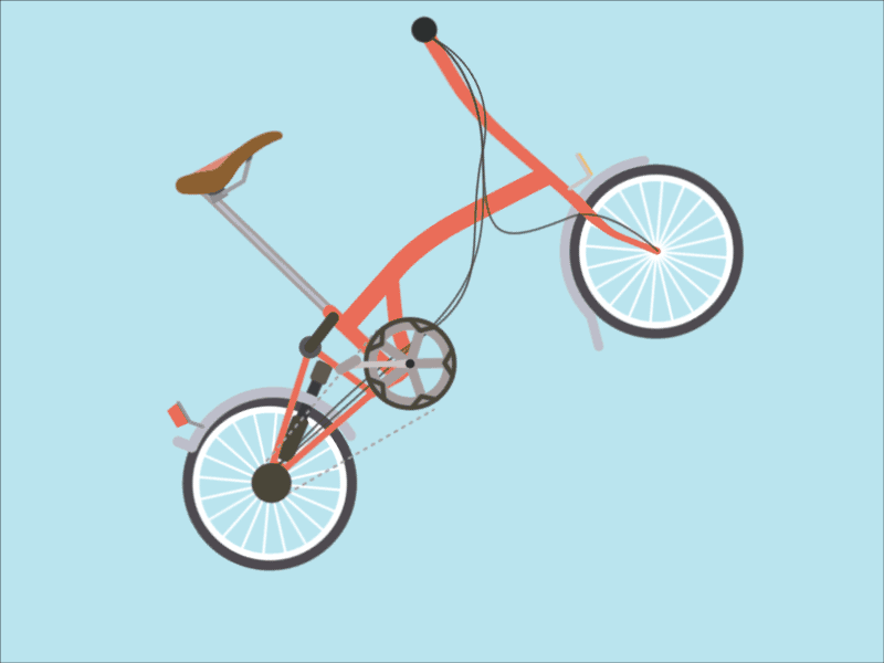 Bike Brompton animation bike color cycle gif illustrator vector velo