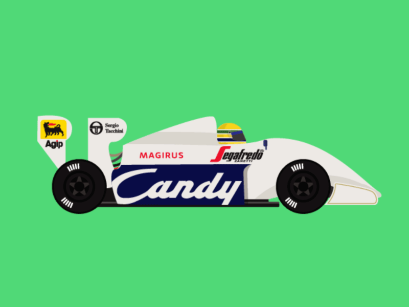 Toleman Group Motorsport 1 animation color f1 formula gif illustration senna