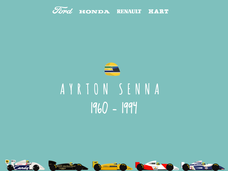 A small tribute to Senna ai animation color colors f1 formula gif illustration psd senna texture typography