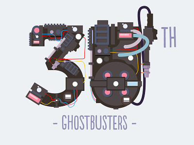 Ghostbusters 30th anniversary colors film ghost ghostbusters illustrator movie title