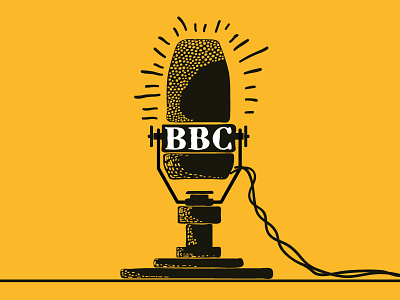 BBC 18 bbc color handmade history illustration june microphone recorder