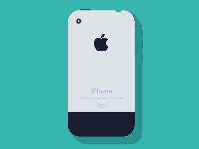 IPhone 2g ai apple color design flat illustration iphone psd