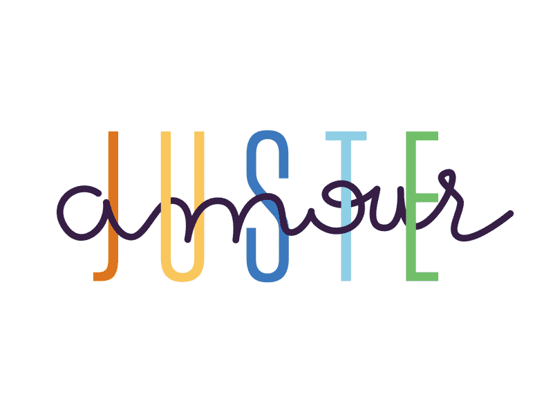 Juste Amour amour animation color colors gif hand letter handlettering illustration juste logo love typography