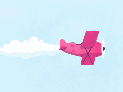 Plane air cloud illustration illustrator kid plane sky