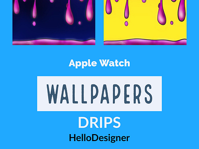 Apple Watch Wallpaper: Drips apple design drips ipad iphone procreate vector wallpapers watch