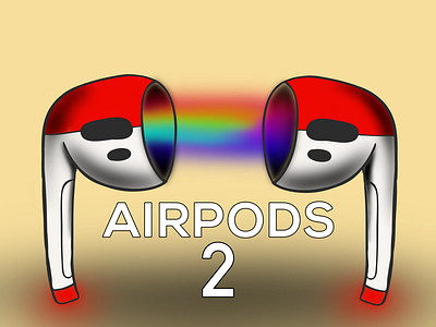 Apple AirPods 2 adobe airpods airpods 2 apple artwork audio colours design illustration ipad music procreate siri vector